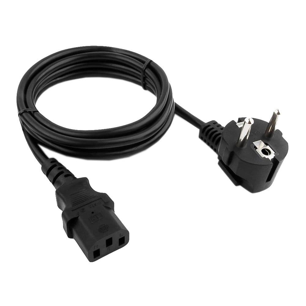 Кабель питания Cablexpert PC-186-1.5-1.5M черный, 1.5м, Schuko- C13, Сечение провода 3x1кв.мм, с заземлением, пакет