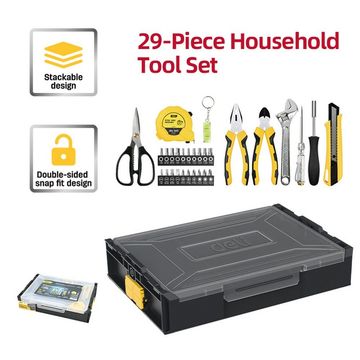 Набор ручного инструмента 29 предметов Deli DL1229 штабелируемый пластиковый ящик