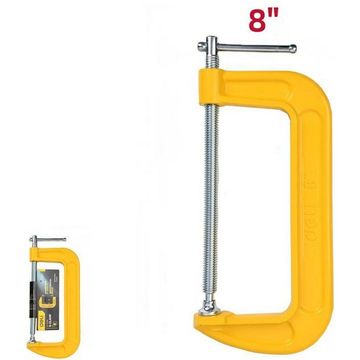 Струбцина G-образная усиленная Deli DL-G208  высота зажима 200мм