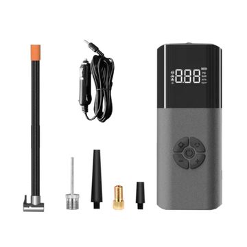 Автомобильный насос компрессор SmartiNext  с питанием от прикуривателя, черный PumpND17PRO  Макс.рабочее давление: 10 бар, производительность 38 л/мин, тип: поршневой, размер 155х61х41 мм,