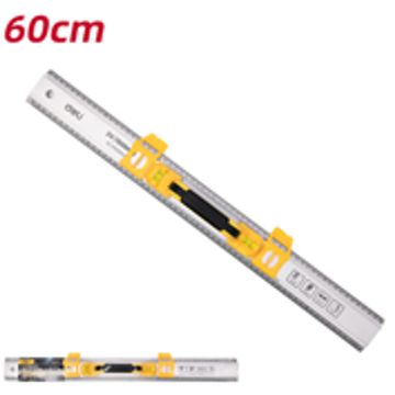 Линейка-уровень разметочная с пластиковой ручкой Deli DL700300A 600мм, 2 глазка, скользящие блоки