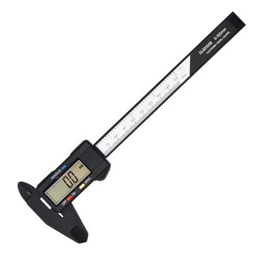 Электронный штангенциркуль Deli DL90150B  150мм, метрическая/дюймовая конвертация, пластик, светодиодный дисплей