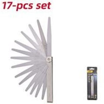 Набор измерительных щупов для проверки зазоров Deli DL9502 17 шт, 0,02-1,00 мм, сталь 65Mn