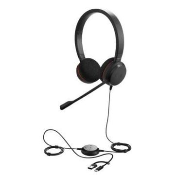 Гарнитура Jabra Проводная Evolve 30 II, Stereo MS, USB C/A adapter/Jack 3,5 (PN:5399-823-369)